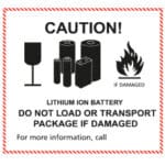 Lithium battery warning label